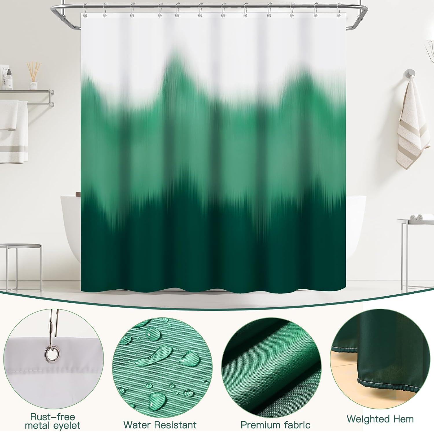 iMucci Bathroom Accessories Bathroom Sets with Shower Curtain, Bath Towel Set, Trash Can, Toilet Brush, Soap Dispenser, Bathroom Accessories Set Complete