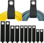 Heavy-Duty Storage Straps (Assorted 10 Pack) - Extension Cord Storage, Organizer, Cord Wrap Keeper, Cable Straps for Tools, Hoses, Rope, RV, Workshop and Garage Wall Storage and Organization