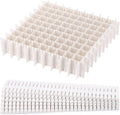 acDesign 40Pcs Grid Drawer Dividers, Adjustable Drawer Organizer for Socks, Underwear, Lingerie, Makeup, Bedroom Office Kitchen Storage (White)