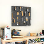 TORACK 2-Pack 12x24 inch Metal Pegboard Panels for Garage Wall, Tool Organizer Pegboard for Workbench, Workshop, Tool Storage Peg Board for Pegs(Black)