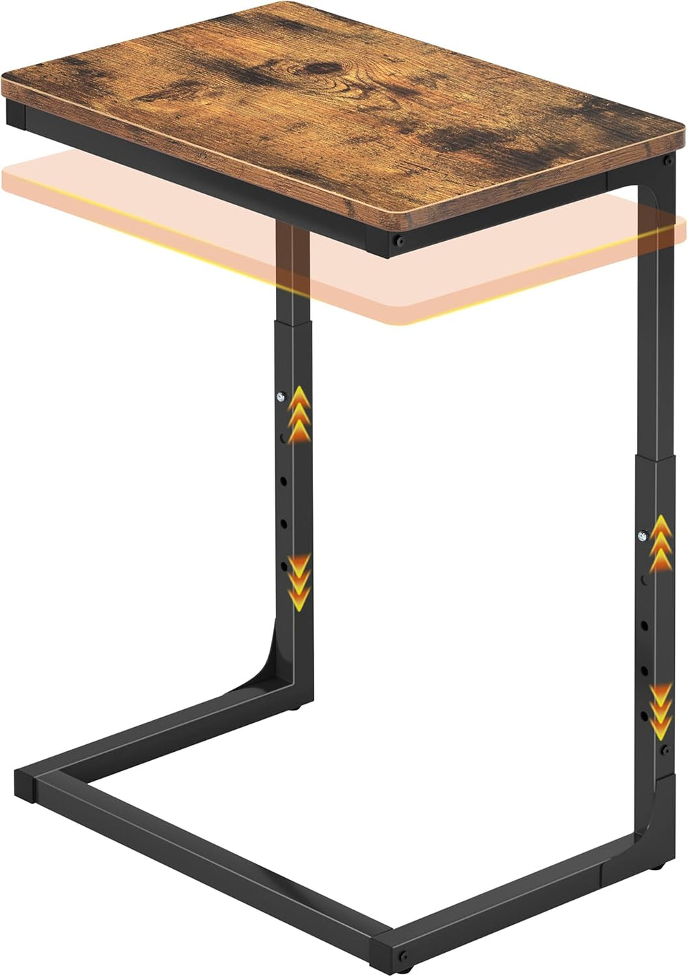 5-Level Adjustable C Side Table - End Table Living Room Bedroom Indoor Small ...