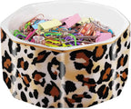 Ceramic Paper Clip Holder Gold Line Paper Clip Dispenser Organizer for Desk Cute Leopard Office Binder Clip Holder Bobby Pin and Hair Clip Holder Gift for Office Brown
