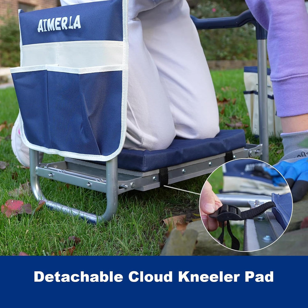K5 Foldable Kneeler Seat - Heavy Duty (Detachable Cloud Kneeler Pad) - Garden...