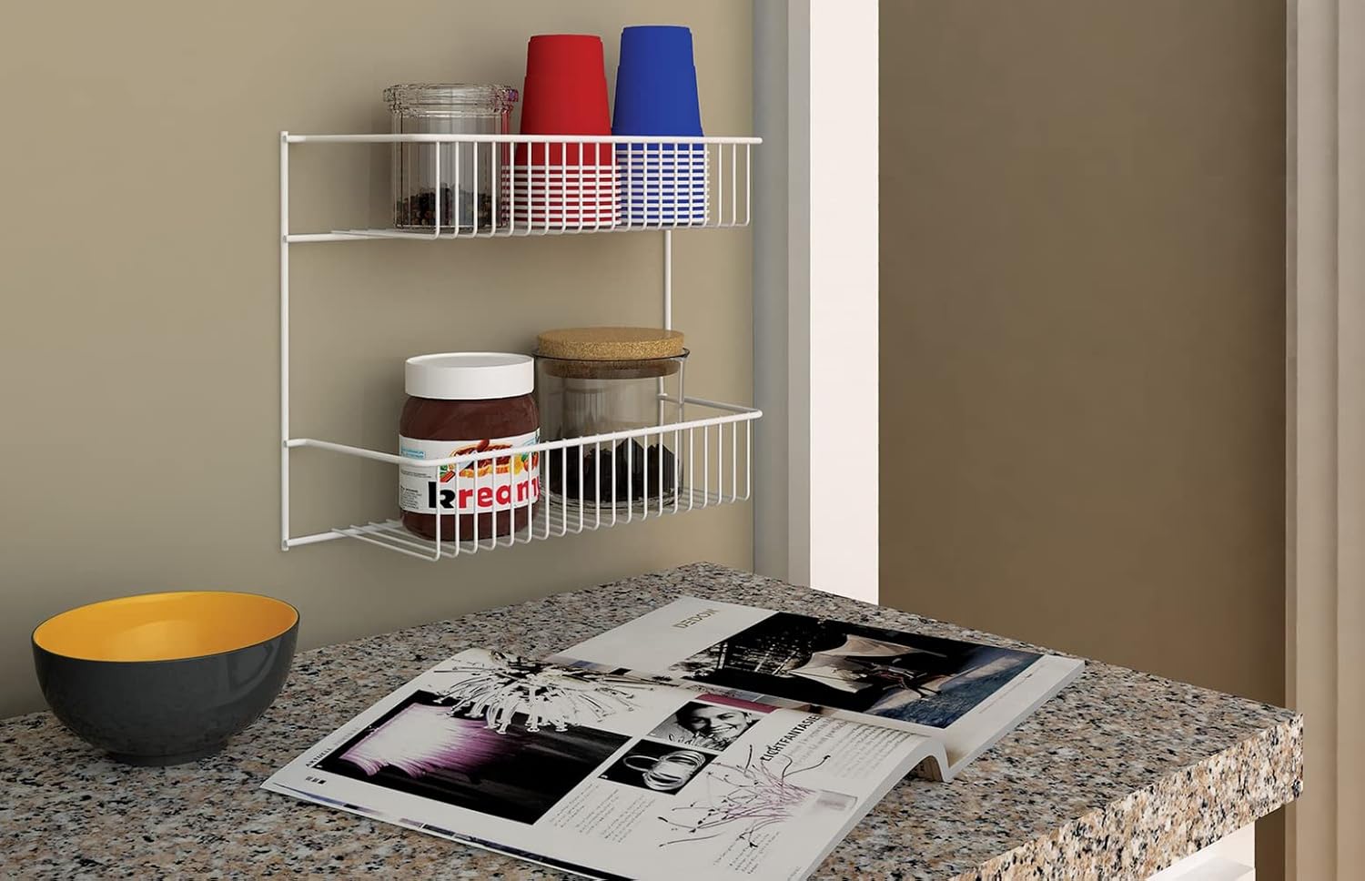 ClosetMaid 8002 2-Tier Wall Rack for Added Storage, 10.5-Inch H x 12.5-Inch W x 5-Inch D, White