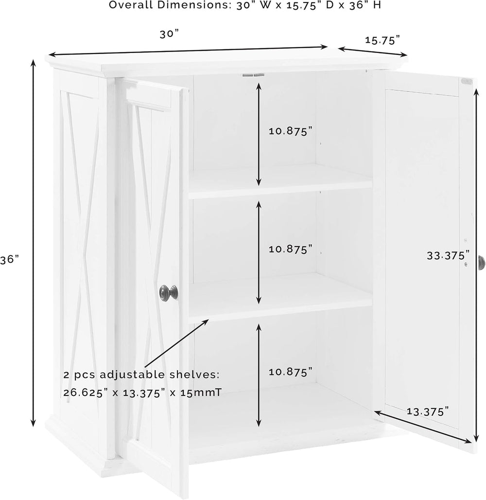 Crosley Furniture Clifton Stackable Pantry Storage Cabinet with Shelves, Kitc...