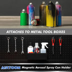AIRTOON Magnetic Aerosol Spray Can Holder, Magnetic Bottle Holder for Garage, Workspace and Home, Black