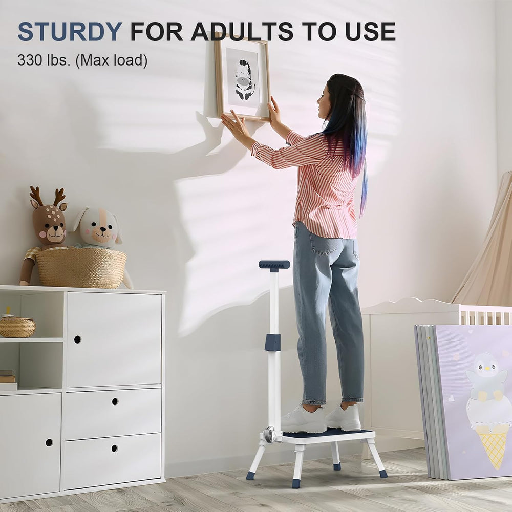 Folding Step Stool, Step Stools with Handle for Elderly Adults | Easy Assmbly...
