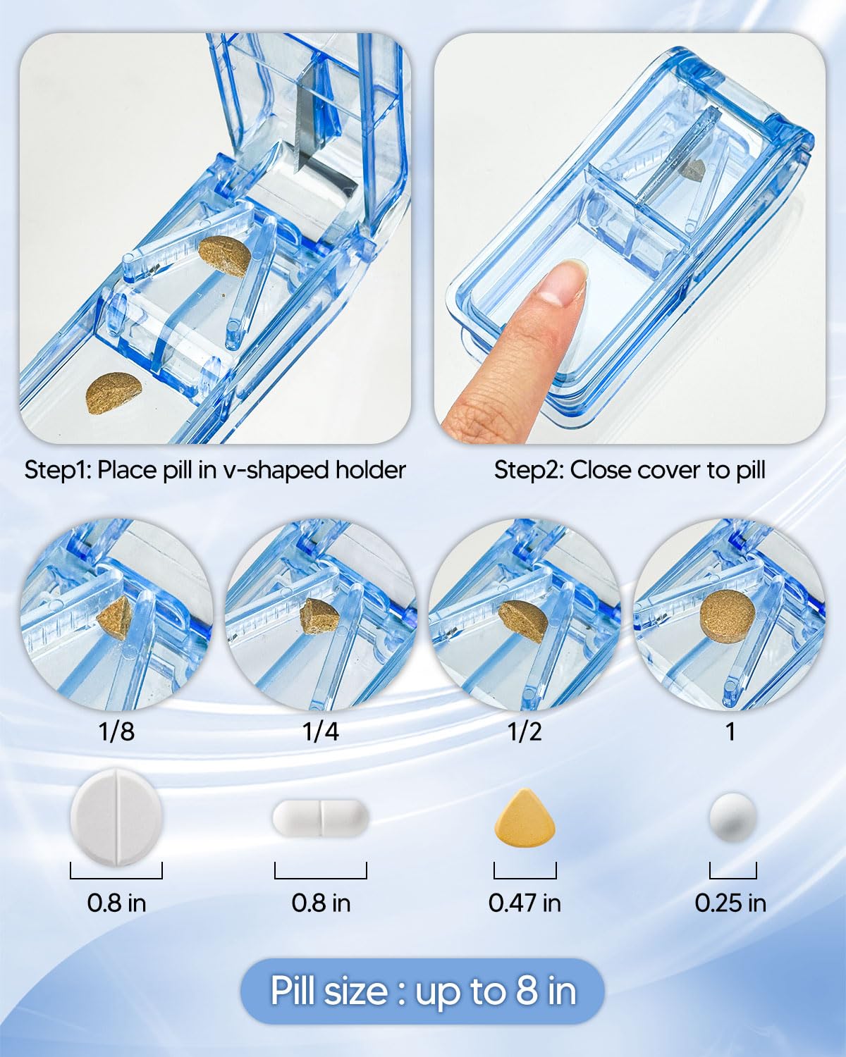 Monthly Pill Organizer 3 Times a Day, FRIWOLE Medicine Box with Portable Weekly Pill Bag, Keychain Pill Case, Pill Cutter and 2 Sticker (Black, 3 Times a Day)