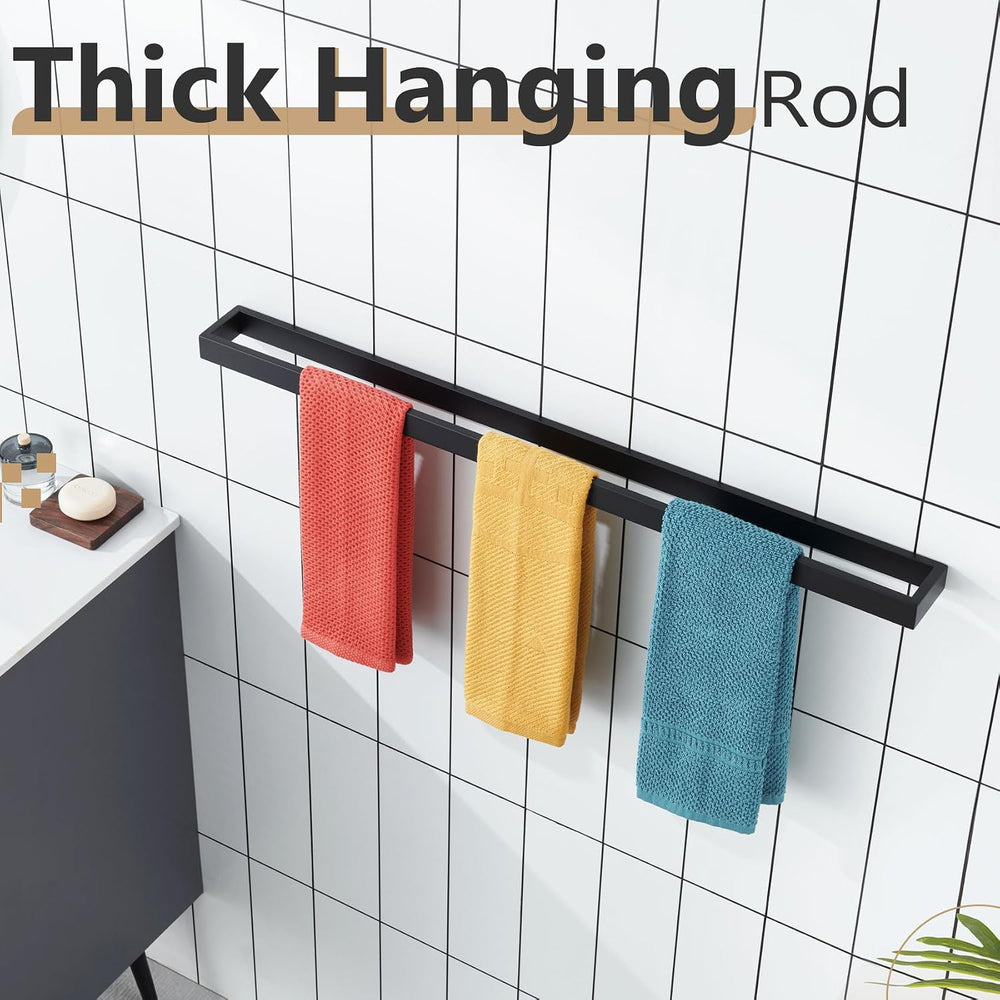 KOKOSIRI Towel Bar Matte Black Bath Towel Holder 32-Inch Kitchen Rack Stainle...