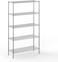 18" Deep x 48" Wide x 86" Height Wire Shelving Kit | 5-Tier | NSF Commercial Storage Rack Unit