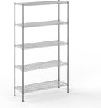 18" Deep x 48" Wide x 86" Height Wire Shelving Kit | 5-Tier | NSF Commercial Storage Rack Unit