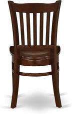 East West Furniture ANGR5-MAH-W 5 Piece Dining Room Table Set Includes a Round Kitchen Table with Pedestal and 4 Dining Chairs, 36x36 Inch, Mahogany