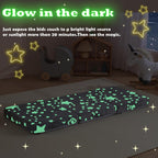 Kids Floor Mattress, Foldable Foam Mattress,57 x 23 in,Glow Star | Foldable floor mattress for kids,child trifold foam mattress,folding mat,glow-in-the-dark star,with storage bag