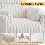 Jocisland Power Rocking Nursery Chair, Oversized Recliner Swivel Glider Chairs for Adults with 2 Pillows, USB & Type-C, Beige Corduroy
