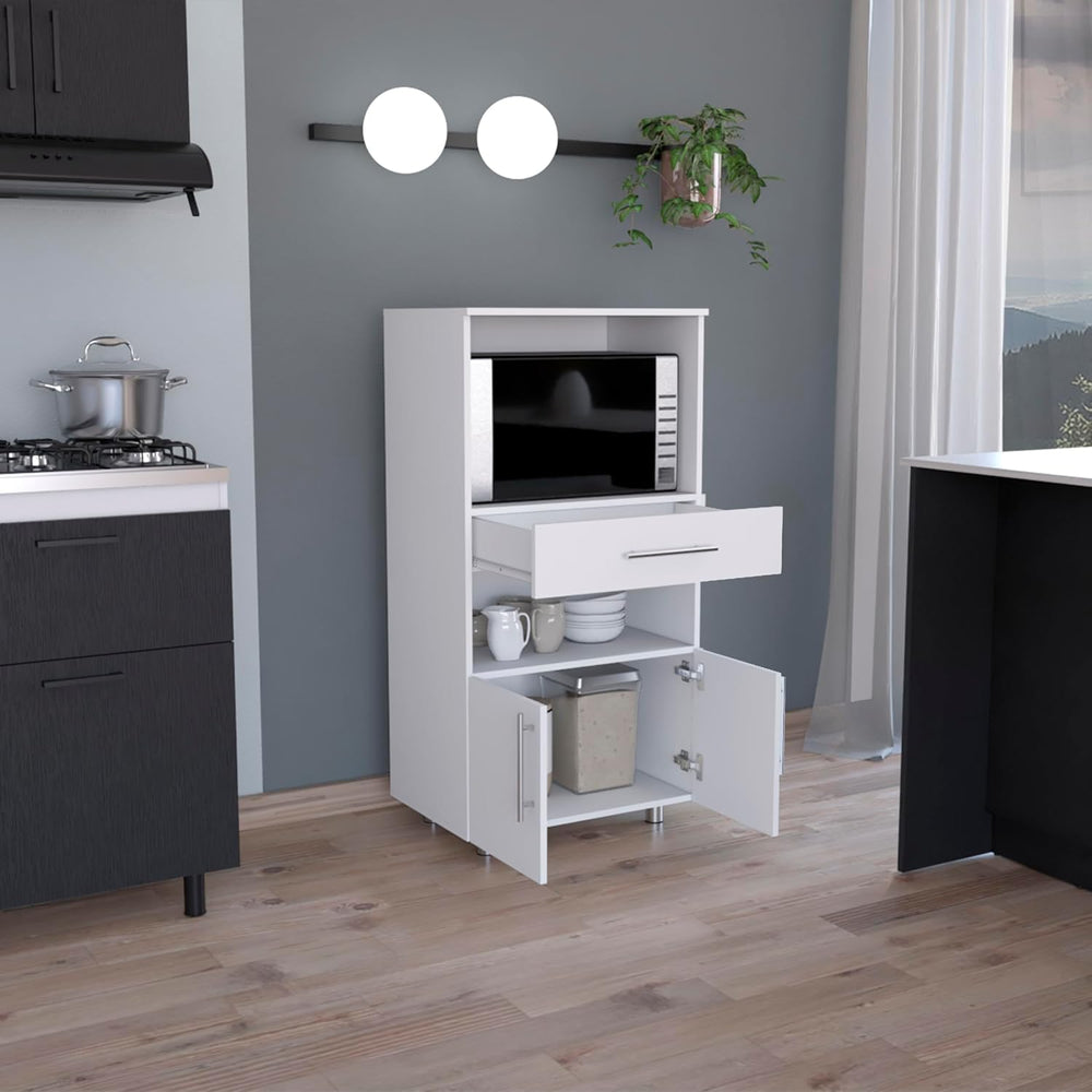 24.4" D*16.5" W*48.03" H Freestanding Kitchen Pantry with Dawe...