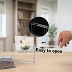 CD Jewel Case Holder for Single and Chubby CD Box Wall Mount Protector Case Holder Display Frame Shelf-5.75X5X1.1 inches (Large)