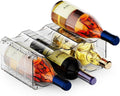 BOPai Clear Wine Racks for Refrigerator, Water Bottle Organizer, 6 Bottles