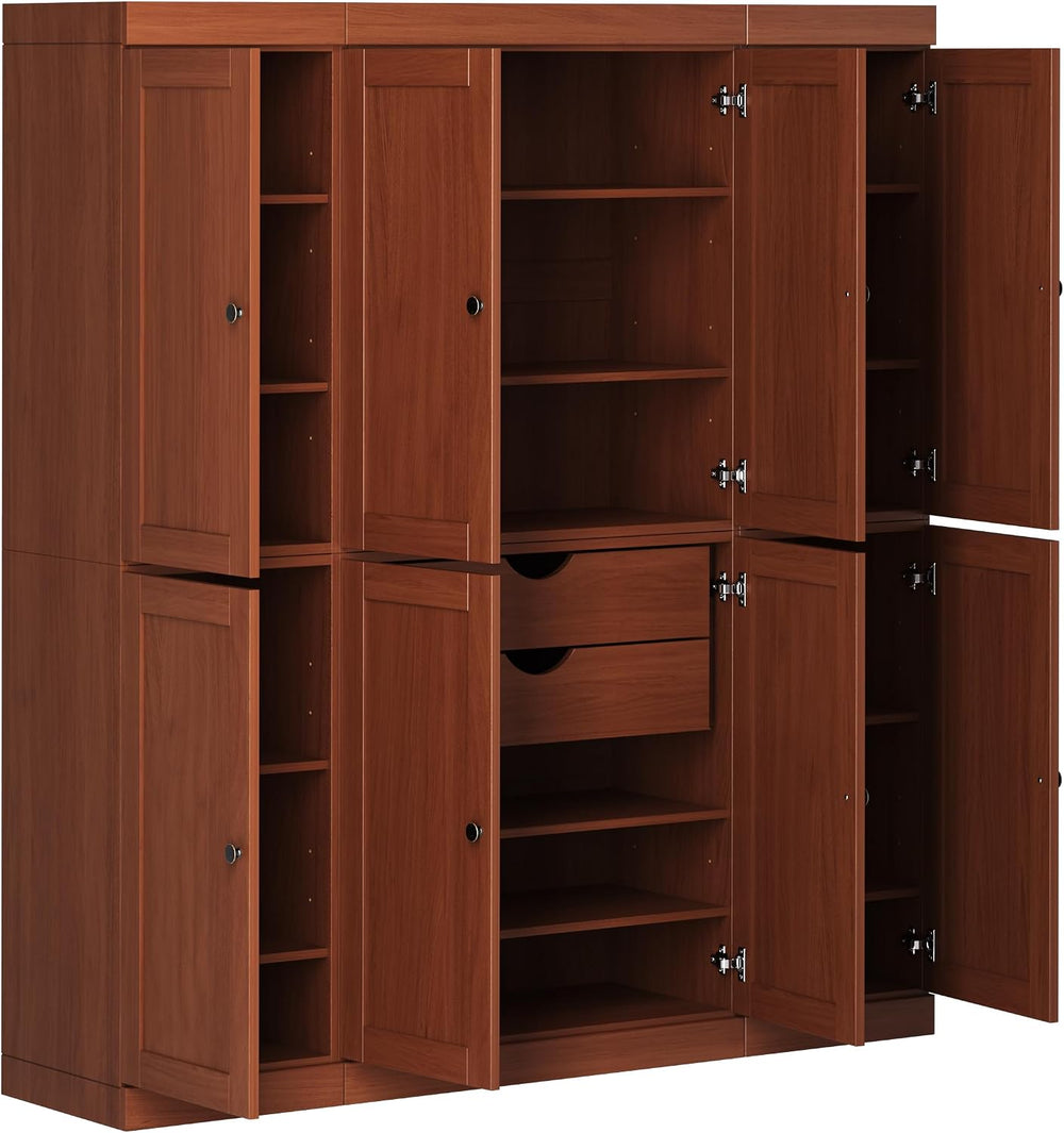 Palace Imports Solid Wood Storage Cabinet – 71.5" H x 65" W - Tall ...