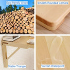 MM MELISEN Wood Folding Desk - Natural 29.5x19.6 Inch Wall Mount Fold-Down Table for Small Spaces. Perfect as a Kitchen prep spot, Craft Station, or Bedroom Desk. Easy Install, Sturdy, Folds Away