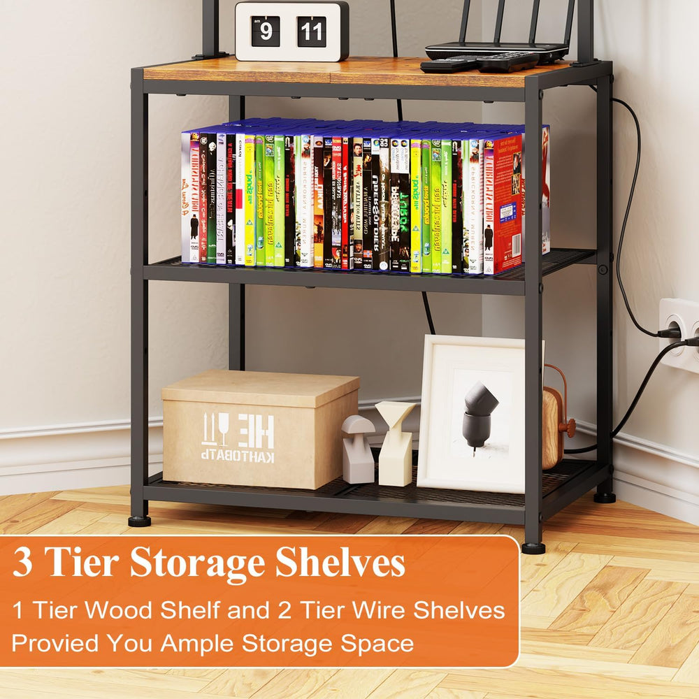 23 Inch to 50 Inch Floor Small Corner TV Stand with Storage Shelves for Livin...