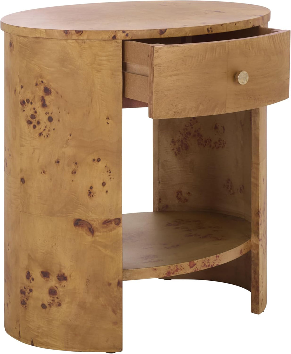 SAFAVIEH Home Collection - Philippe Natural Brown Oval Top Accent Table, 1 Dr...