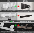 Coat Rack Wall Mount Coat Hooks - White Hook Rack with 3 Hooks Aluminum Wall Rack Hooks for Hanging Coat Hat Bag Towel Hanger Rustproof Coat Holder