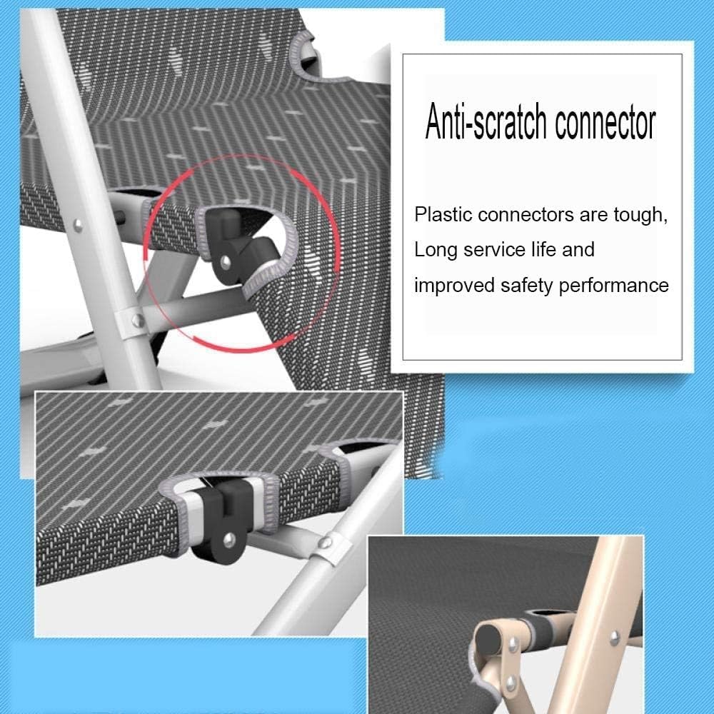 Lounge Chair Folding Lunch Break Nap Backrest Balcony Home Leisure Beach Garden Portable Solid Durable(Black Flower)