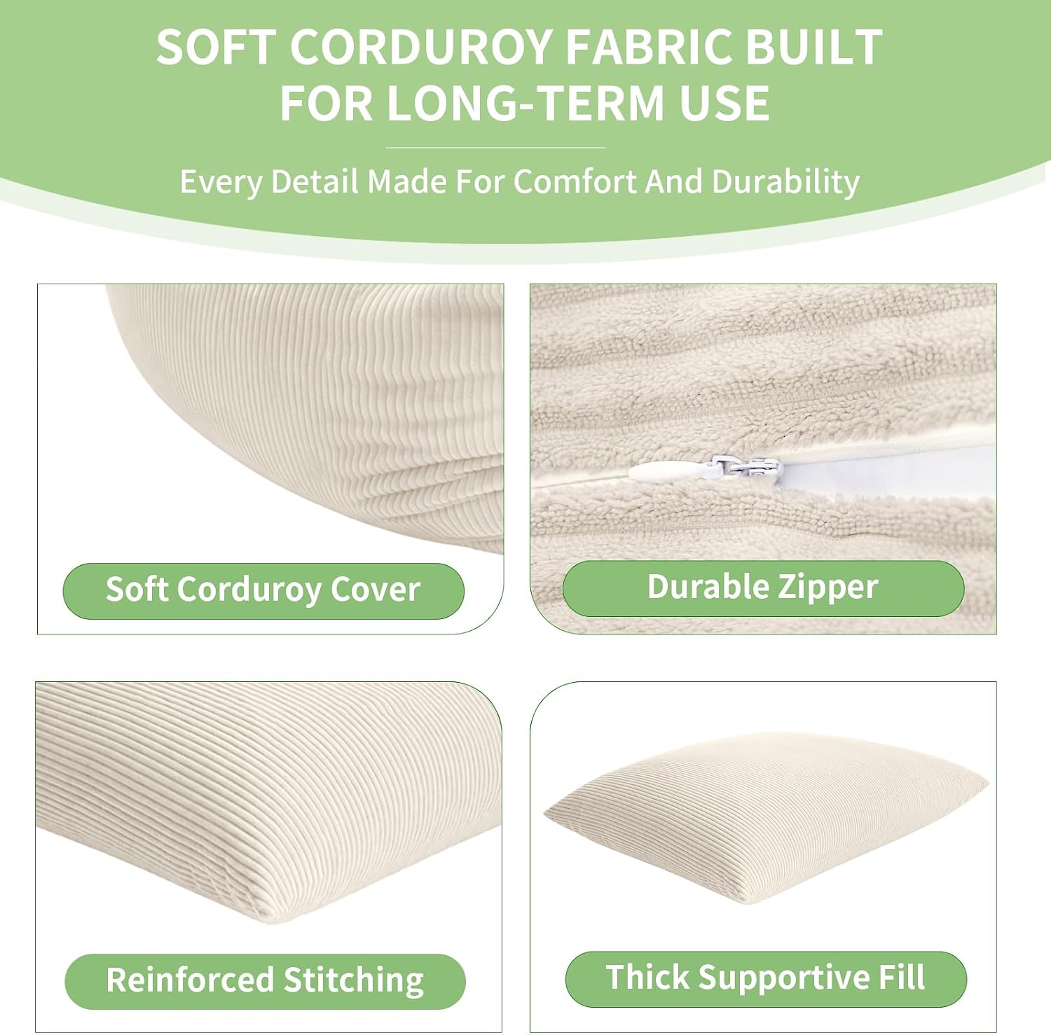 3-in-1 Kids Bean Bag Chair, Convertible Floor Cushion | Odor-Free Shredded Foam Resists Clumping, Removable Corduroy Cover, Cozy Lounge Seating for Bedrooms, Playrooms, Classrooms