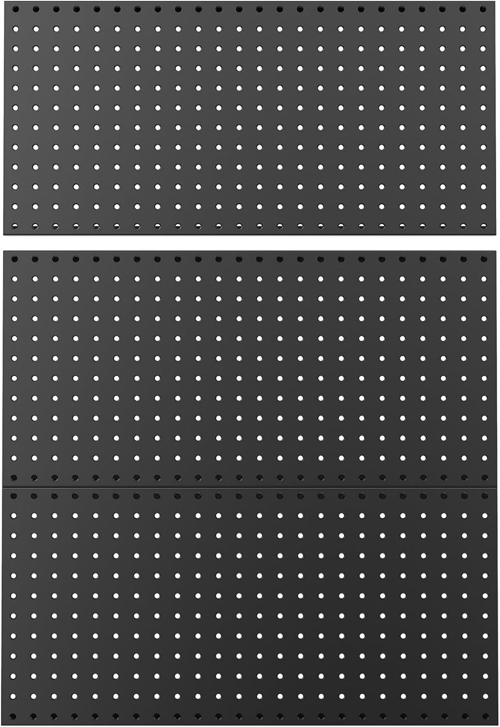 WALMANN Metal Pegboard Panels for Wall Garage Tools Storage Pegboard for Garage, Workbench, Modular Peg Board Tool Organizer Board (Black 12"*24", Pack of 3)