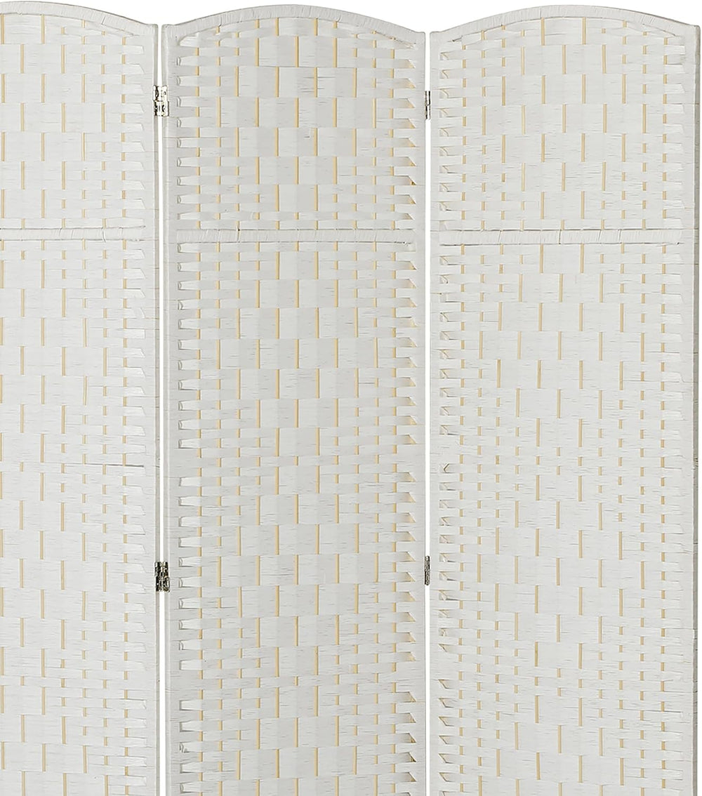 HOMCOM Room Divider 3-Panel, 6FT-Tall Folding Privacy Screen, White
