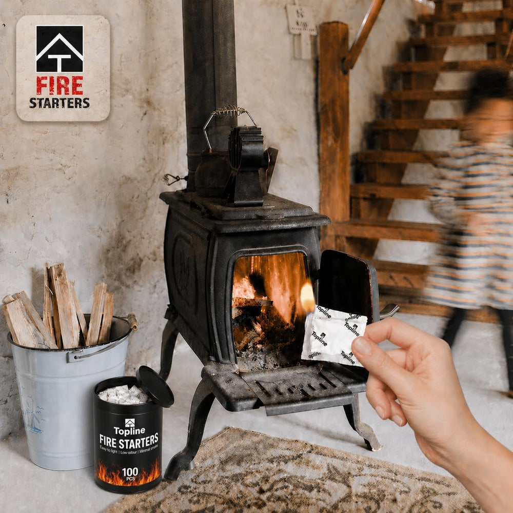 Topline Fire Starters 500-Pack Bulk Supply — Waterproof Odorless Fire Starter...