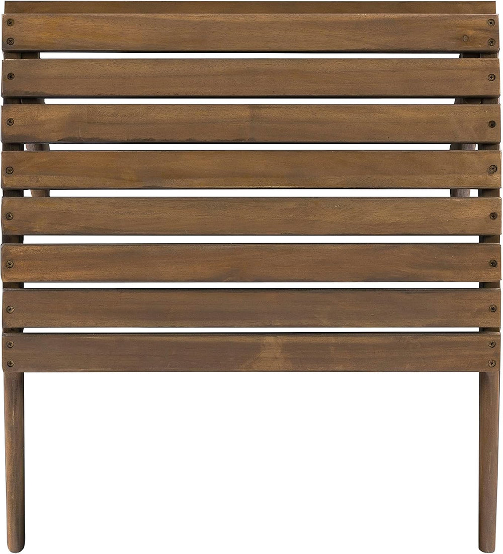Linon Home Dcor Linon Adirondack Woodstock Ottoman, Teak Stain, Acorn, 21.6&q...