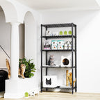 1250 lbs 5 Tier Shelf Metal Storage Shelves Shelving Wire Rack Heavy Duty Closet Organizers for Garage Kitchen Bathroom Laundry Black 13.8" D x 35.4" W x 68.5" H