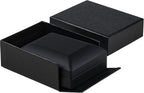 Allure - Luxury Pendant Box With LED Light, Square Shaped Elegant Diamond Pendant Case, For Unique Proposal, Engagement Or Wedding, Small, Black Velvet Interior Jewelry Display Gift Box.