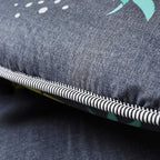 MAXYOYO Japanese Floor Mattress Futon Mattress, 4" Thicken Tatami Mat Sleeping Pad Foldable Roll Up Mat Boys Girls Dormitory Pad Kids Floor Lounger Pillow Bed, Charcoal Grey, Queen Size