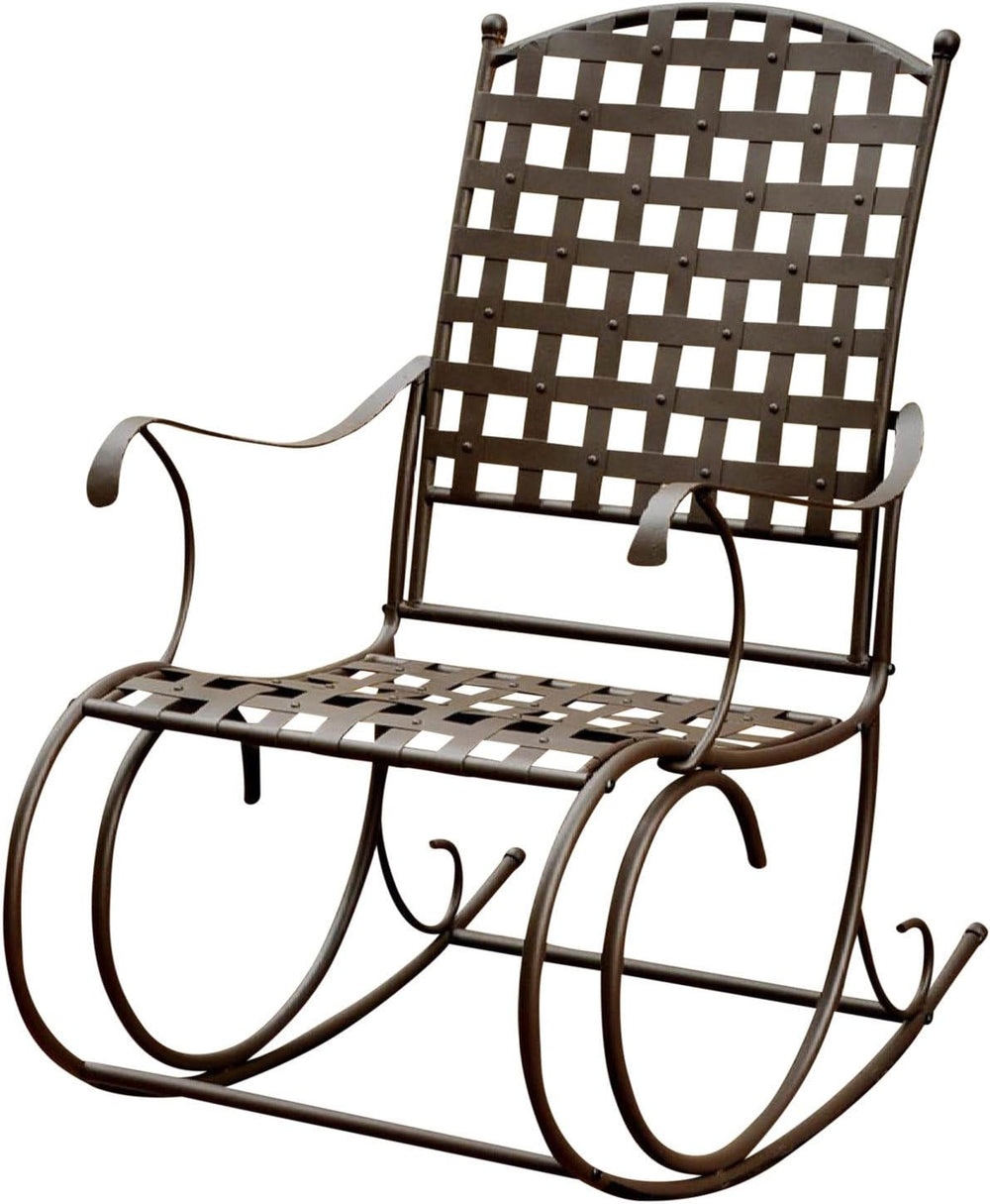 International Caravan Santa Fe Iron Nailhead Rocker