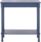 SAFAVIEH Furniture - Tinsley Rectangle Console Table - Blue - Solid Wood - Farmhouse Turned-Leg Design - Ideal for Entryway, Living Room, Hallway, 28" W x 11.75" D x 28" H (CNS5724F)