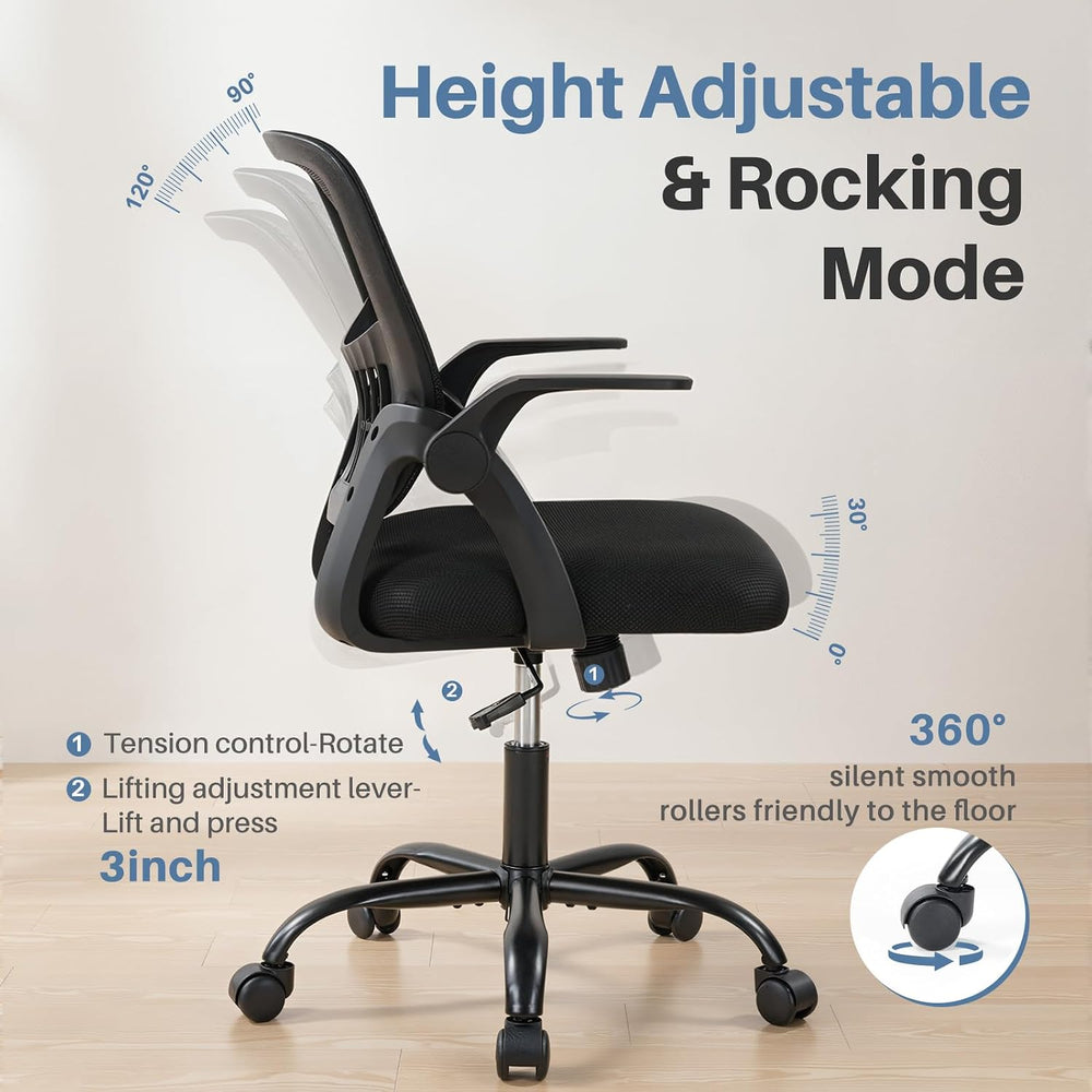DUMOS Ergonomic Home Office Chair, Lumbar Support Desk Chair | Height Adjusta...
