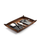 Main Street Forge Leather Valet Tray for Men – Rustic EDC Organizer for Keys, Phone & Wallet – Made in USA - Rustic Montana