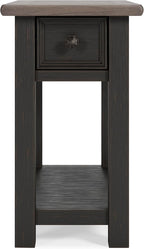 Signature Design by Ashley Tyler Creek Chair Side End Table, Light Brown & Whitewash