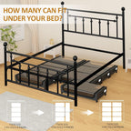 Large Under Bed Storage with Wheels, Under Bed Storage Containers, Under Bed Shoe Storage Organizer, Rolling Underbed Storage Containers for Bedroom Clothes Shoes Blankets, 2 Pack, Black