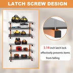 4 Pack Wall-Mounted Lumber Rack, Heavy Duty Wood Storage Racks, 6-Level System Garage Shelving, 1320 LBS Capacity Hanging Organizer Shelves, Orange Brackets Utility Metal Shelf for Indoor and Outdoor