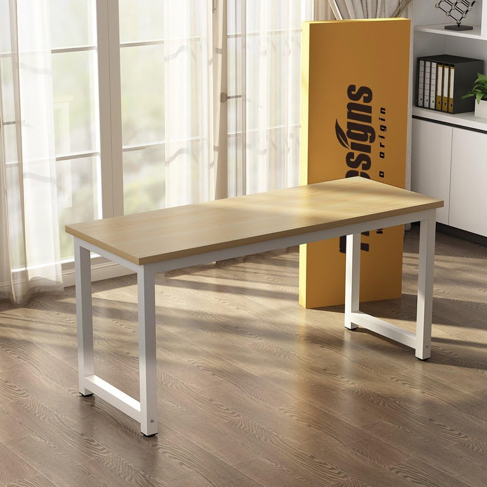 Tribesigns Computer Desk, 63 inch Large Office Desk Computer Table Study Writ...