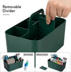 Tiawudi 2 Pack Caddy Organizer with Handle, Portable Plastic Caddy, Storage Organization for Cleaning, Bath, Makeup, Art, Craft, Stationery, Classroom and Office, Tote Organizer