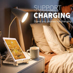 Bamboo Tablet Stand Holder - Adjustable Folding Wood iPad Stand With Chargeable Hole for Desk and Cooking (Tablet A)