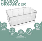 Utopia Home - Tea Bag Organizer With Lids, Clear Pantry Storage Box - (3 Pack) Stackable Partition Organizers or Holder With Lids For Drawers, Countertops, Fridge, Kitchen, Snack & Spice Organization