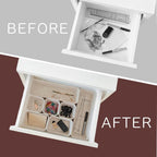 8-Piece Felt Drawer Organizer Set in 4-Sizes, Made from Eco-Friendly Material for Vanity, Makeup, Desk, Office, Kitchen, and Nightstand, Oatmeal Beige