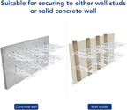 FLEXIMOUNTS 4-Pack 24-inch-by-72-inch Wall Shelf Garage Storage Rack Wall Mounted Floating Shelves 2x6 ft,White, Classic Series