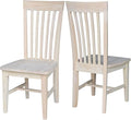 IC International Concepts Set of 2 Tall Mission Chairs Real/Solid Parawood, Kitchen/Dining/Accent, 18.1"W x 22.05"D x 40.16"H, 225 Lbs Wt. Capacity, DIY, Stain/Paint in Any Color, Unfinished