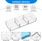 Magnetic 3-in-1 Acrylic Sticky Note Holder, 3" x 3" Post It Notes & Memo Pad Dispenser, Desk Organizer for Office, Home, School | Clear